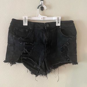 Black Aeropostale Ripped Shorts